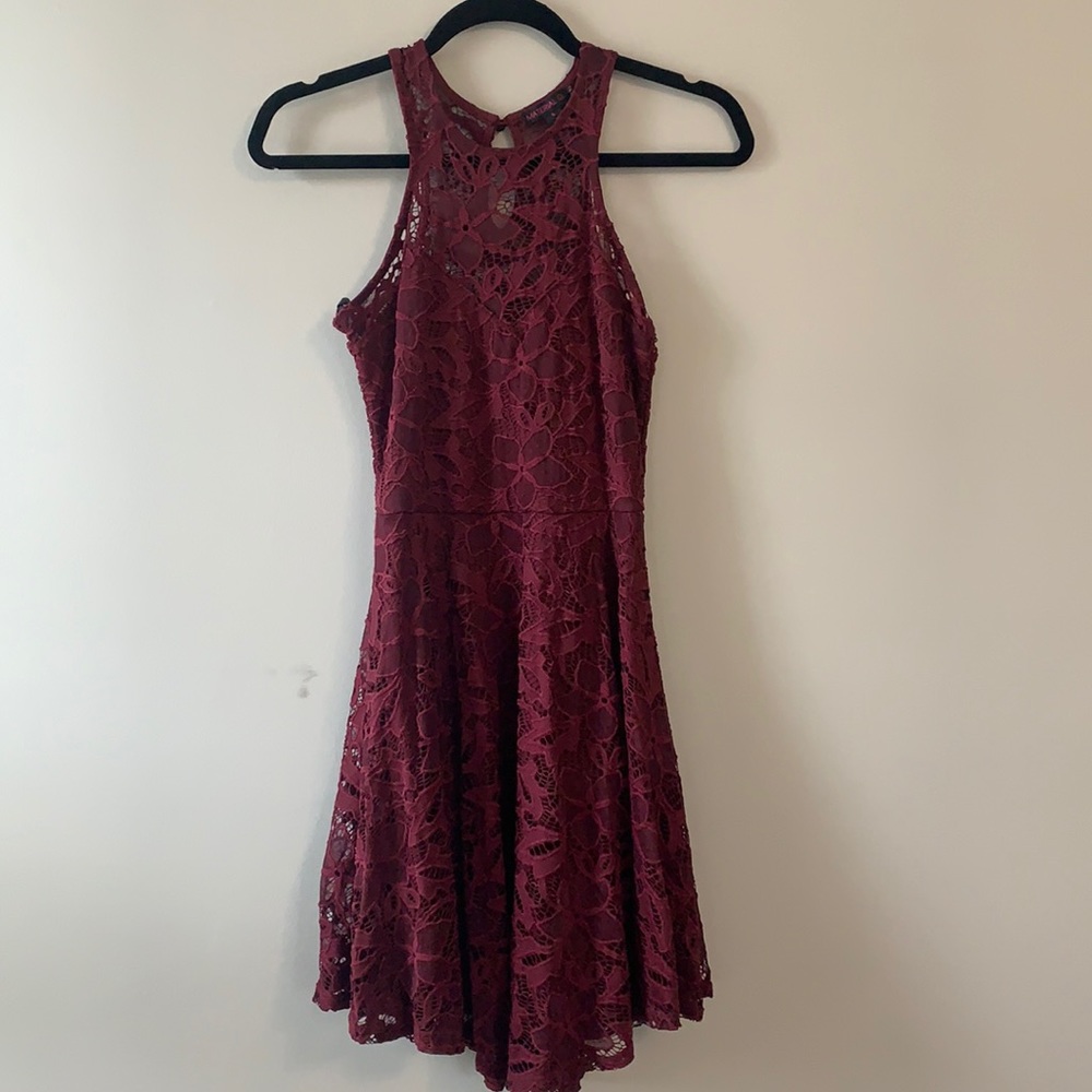 halter laced dress
